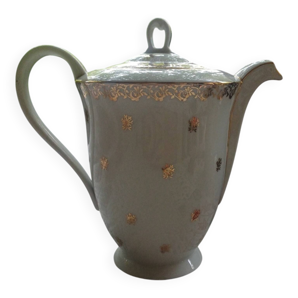 Ancienne grande verseuse / théière en porcelaine de Limoges - Chastagn