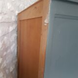 Vintage wooden wardrobe in deep blue