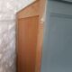 Vintage wooden wardrobe in deep blue
