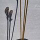 Black 3-light brass table lamp, 1950s