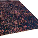 Hand-knotted persian vintage 1970s 190 cm x 275 cm blue wool carpet