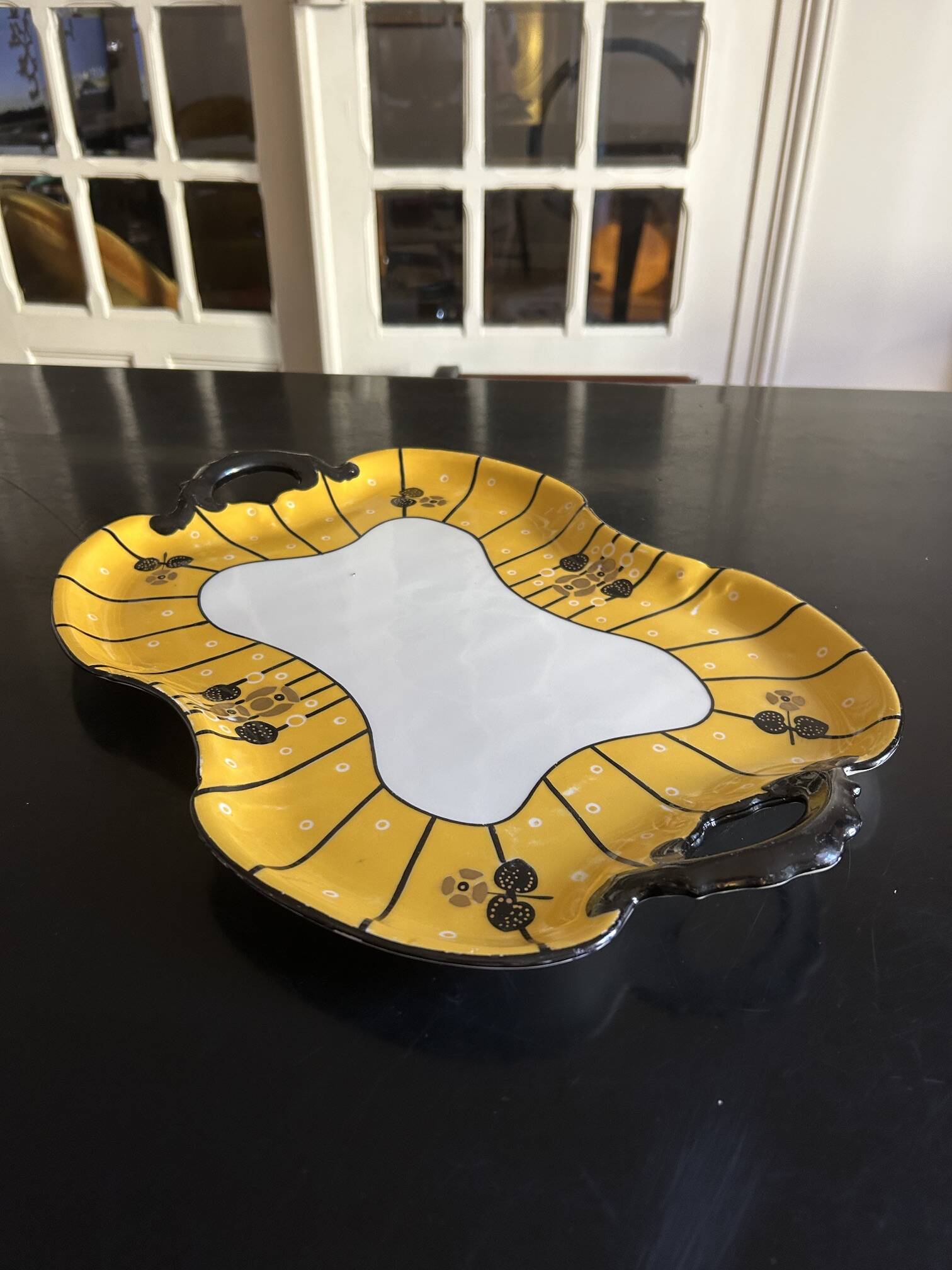 Art Deco porcelain dish Touze Lemaître Blancher