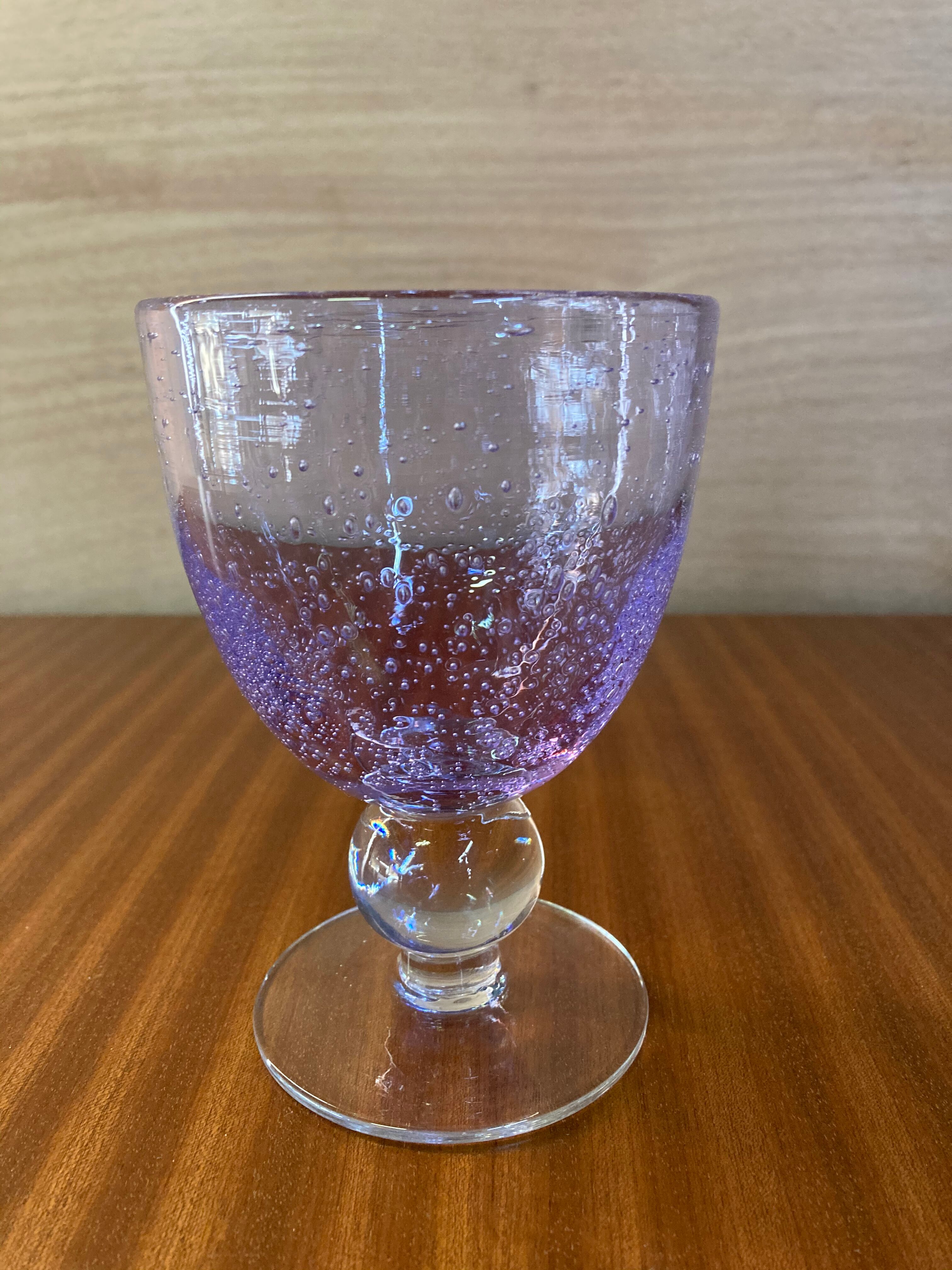 Set 6 handmade blown glasses. Maginific!!!