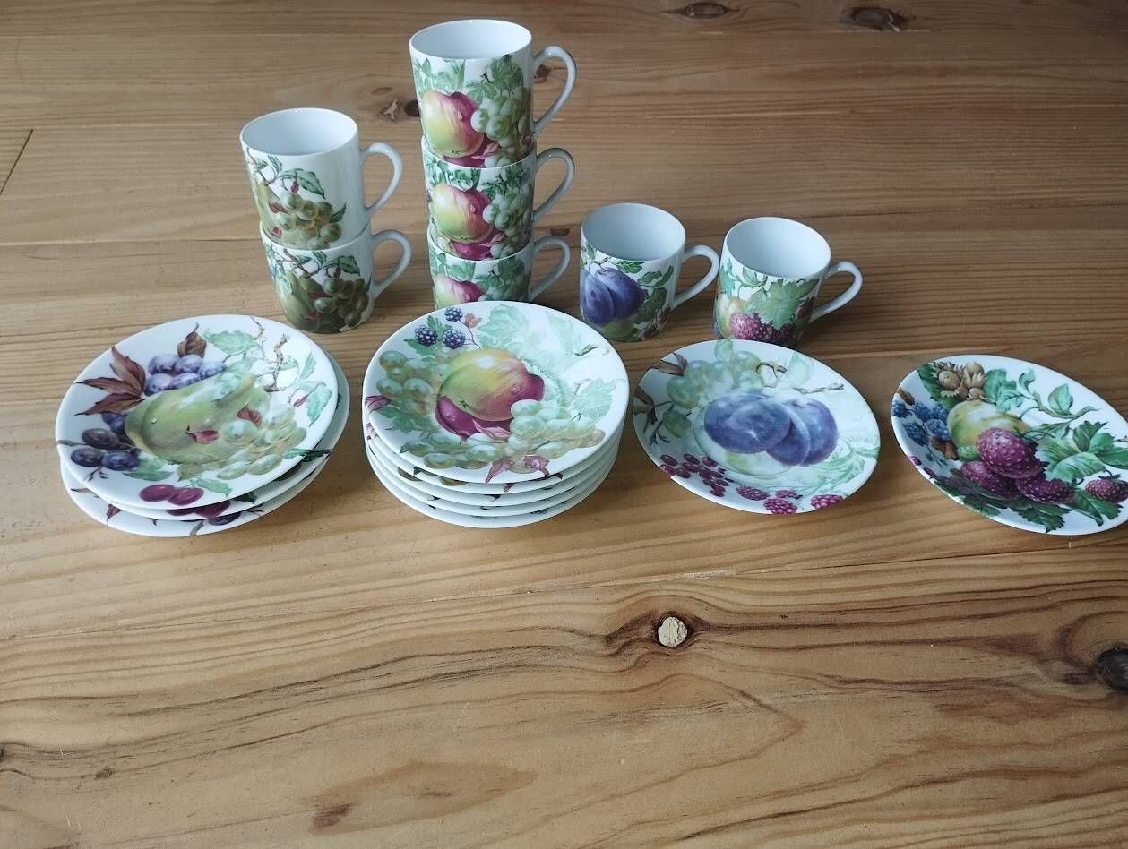 Coffee service for 8 people in limoges porcelain lazeyras – brand new condition