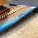 Art deco multicolored glass tray