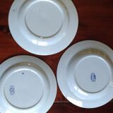 Three plates Creil Montereau