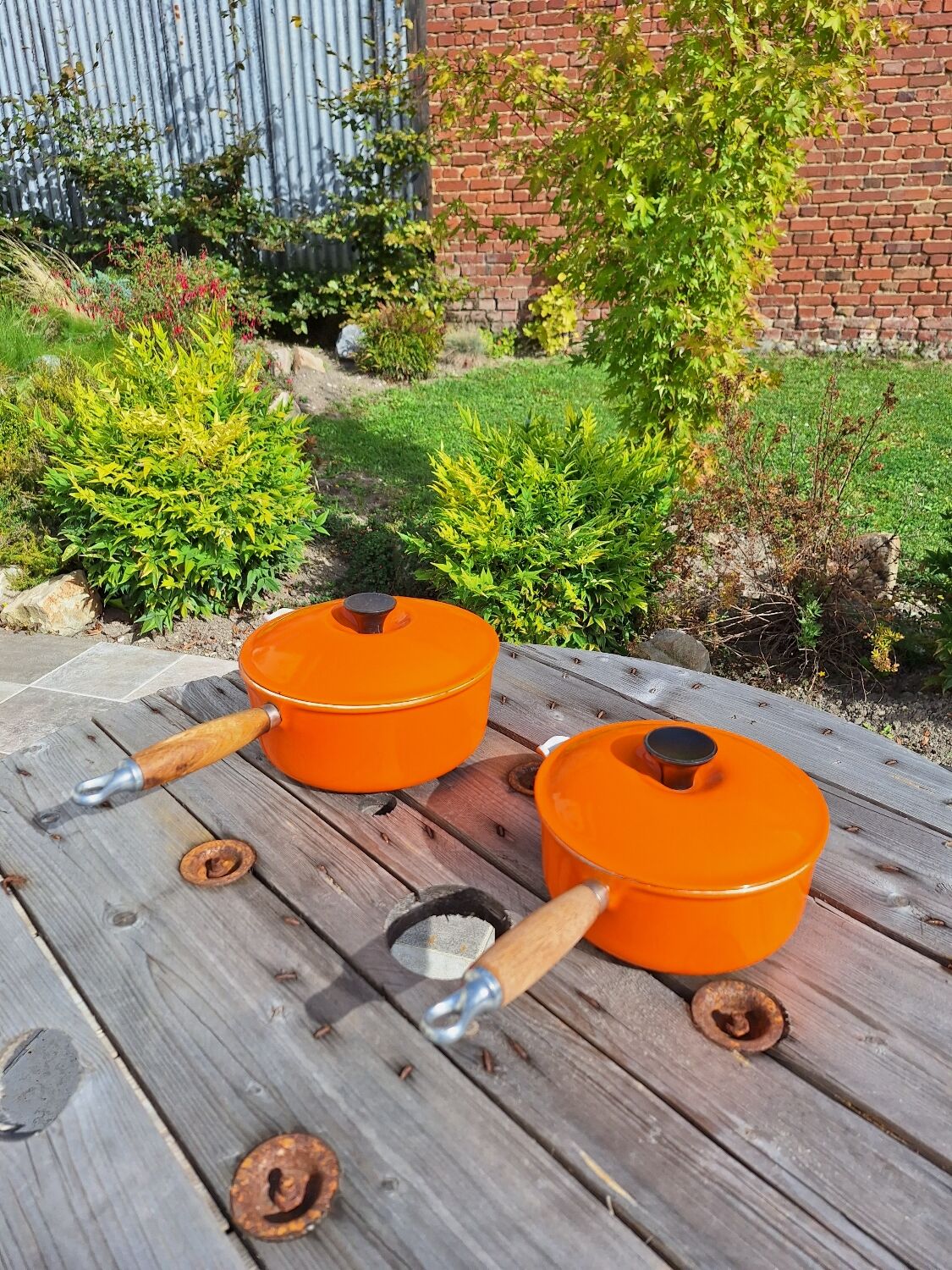 Vintage Le Creuset saucepans from the 70s