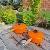 Vintage Le Creuset saucepans from the 70s