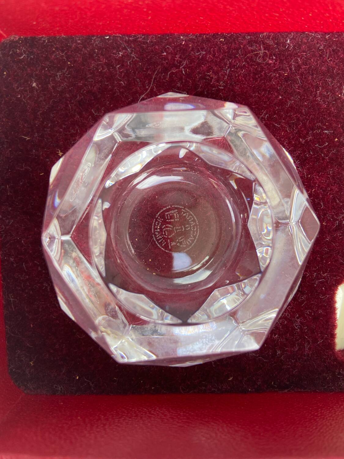 Paire de salerons en cristal Baccarat