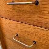 Vintage modernist desk in wood and metal