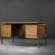 Vintage Mid-Century Danish Modern Brown Teak Desk by Arne Vodder