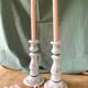 Pair of porcelain candlesticks from Paris