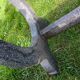 Old garden furniture in vintage stone