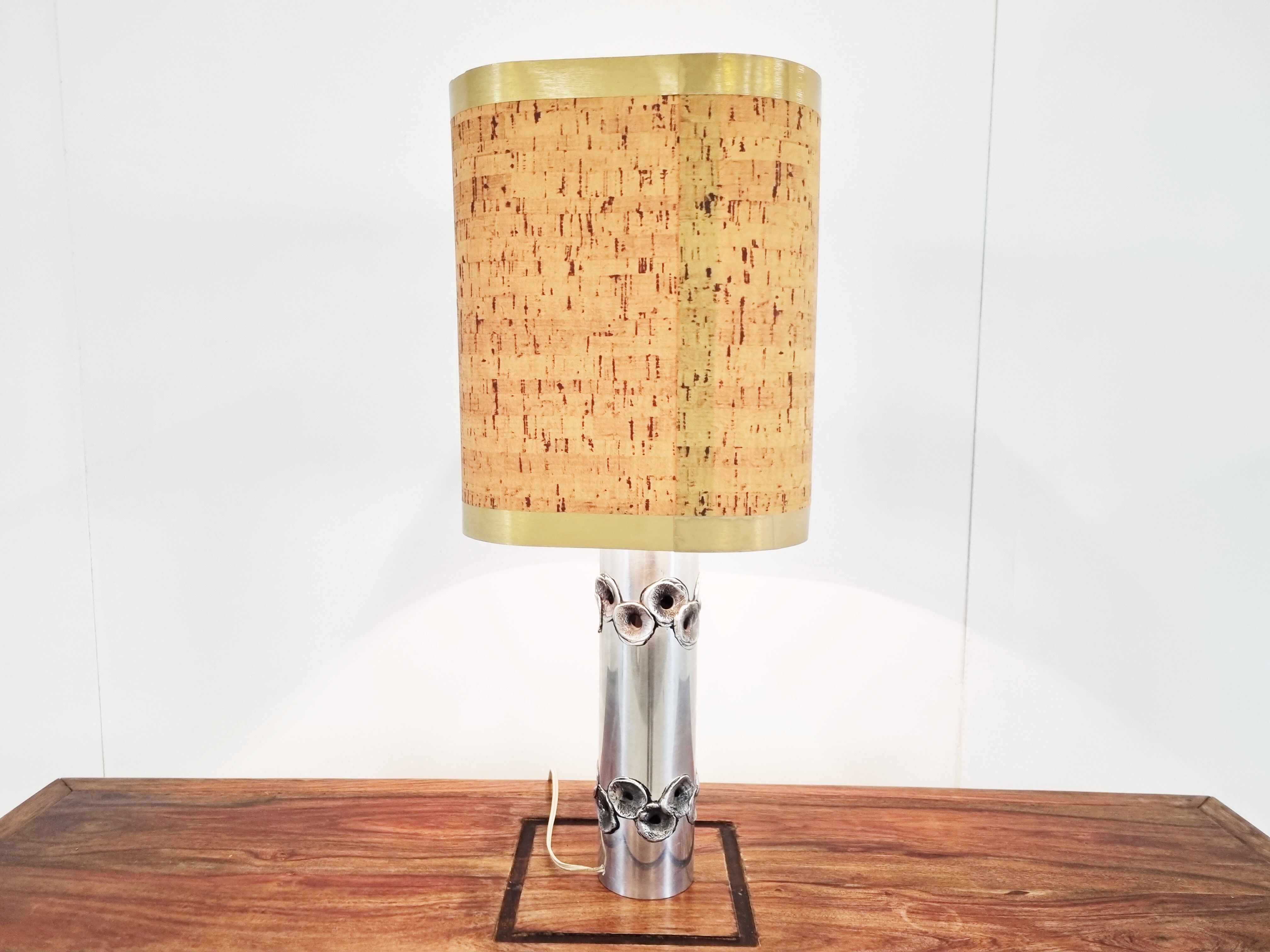Brutalist Willy Luyckx table lamp, 1970s