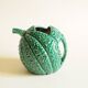 Pichet en Céramique Émaillée Verte — Barbotine Forme Melon — Années 60