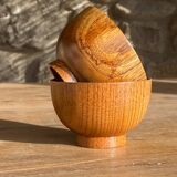 2 bols en bois naturel