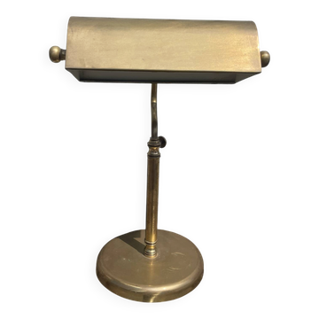 Portuguese Brass Bankers Table Lamp