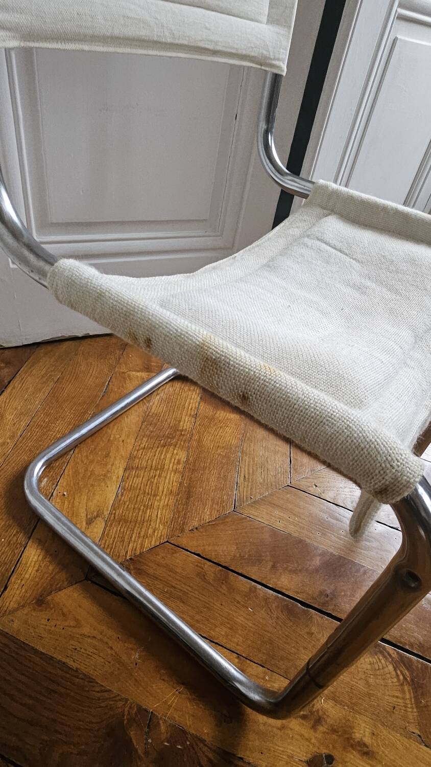 Aluminum and fabric designer chair
