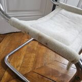Aluminum and fabric designer chair