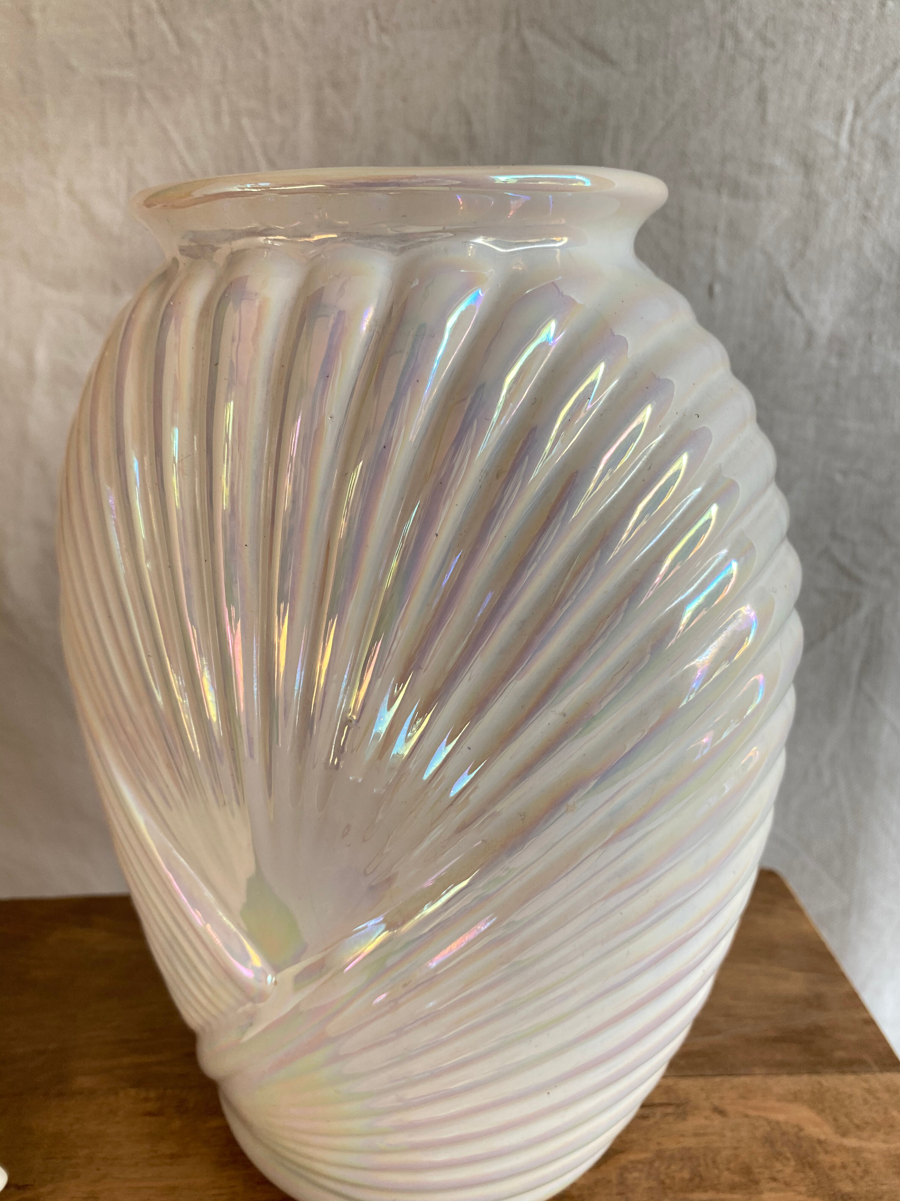 Vintage iridescent vase