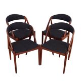 Set of four teak chairs, Danish design, 1970s, designer: Kai Kristiansen