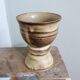 Chalice cup candle holder in stoneware