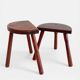 Antic Rustic Wabisabi Tripod Wooden Stools/ Accent Tables, France, Early 20th-C.