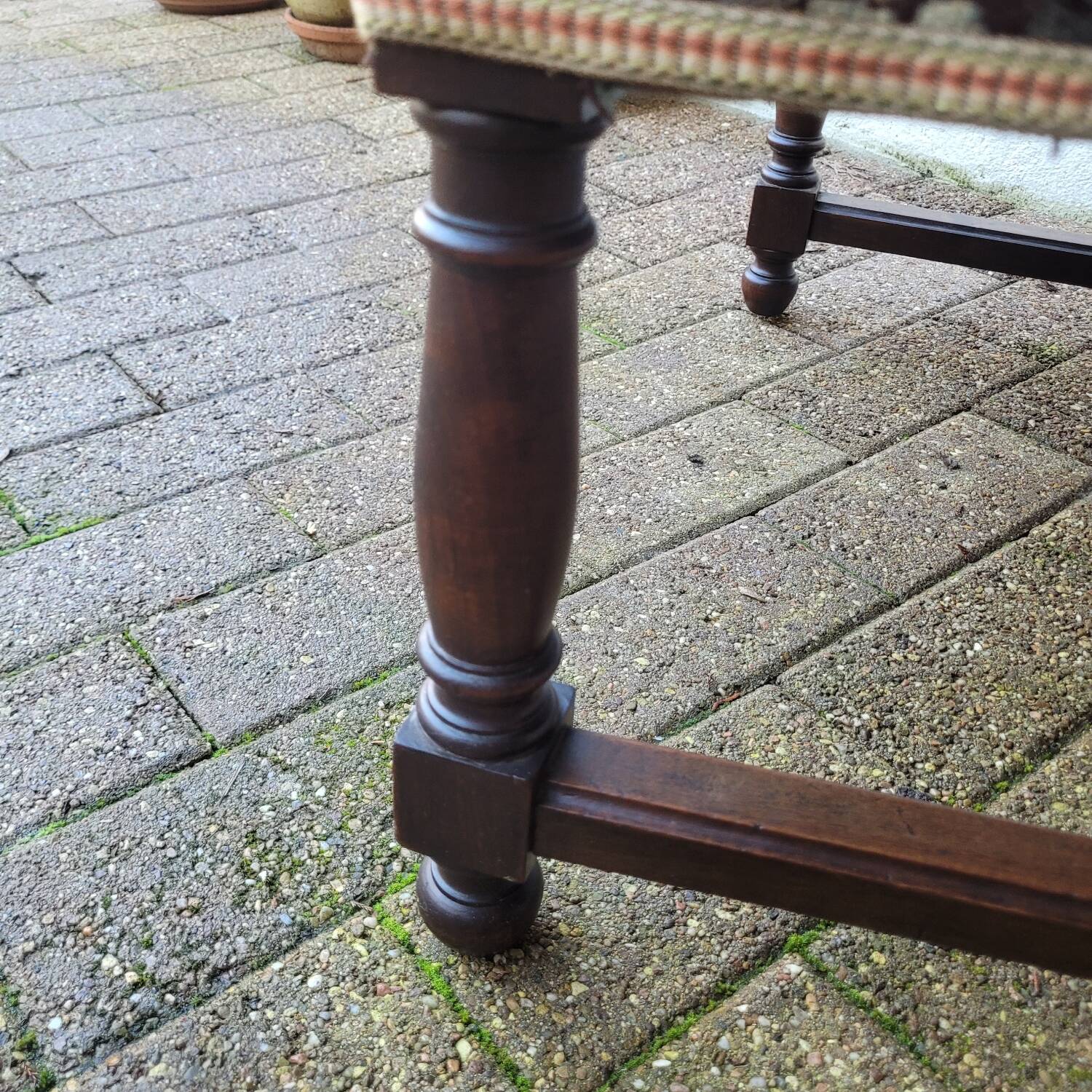 Large "Sheep Bone" armchair — Louis XIII style, late 19th century