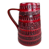 Vintage red ceramic jug