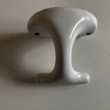 XL white ceramic earthenware coat rack from the 1960s