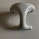 XL white ceramic earthenware coat rack from the 1960s