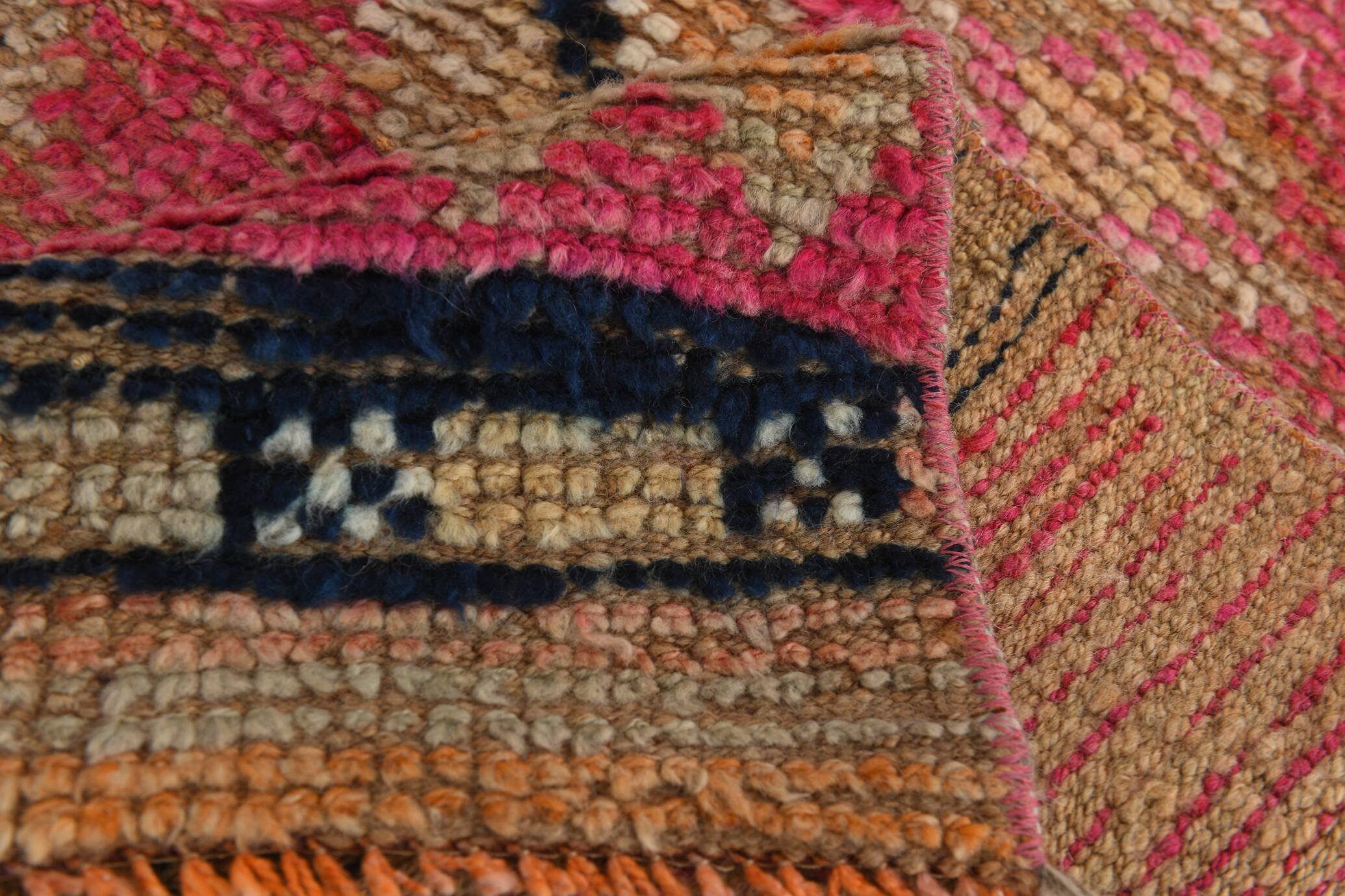 2x10 Pink Red Oriental Vintage Runner Rug