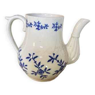 Ceramic teapot pitcher with blue flowers