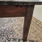 Antique 1900s rustic farmhouse coffee table two drawers