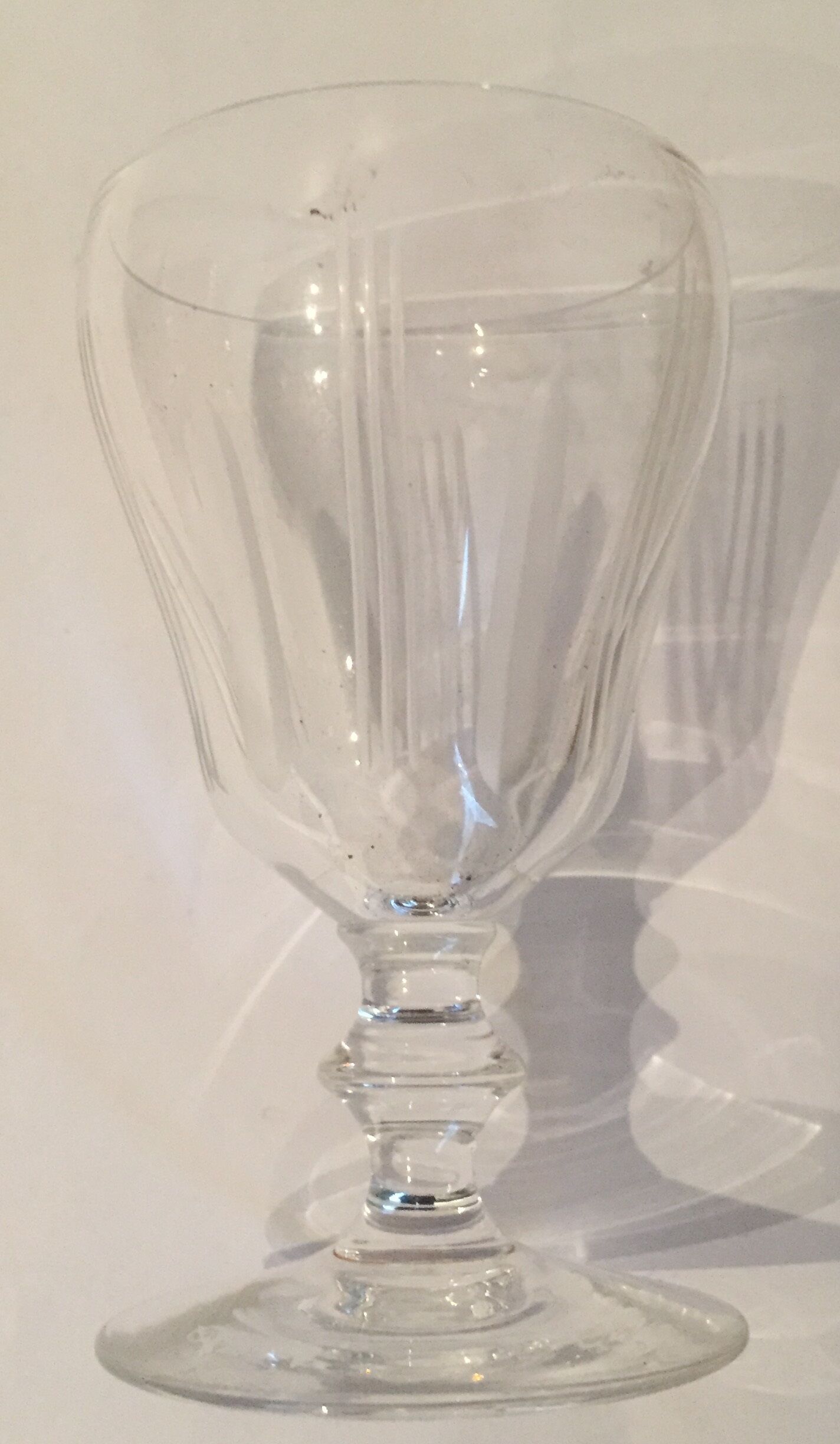 6 cut Sevres crystal wine glass set