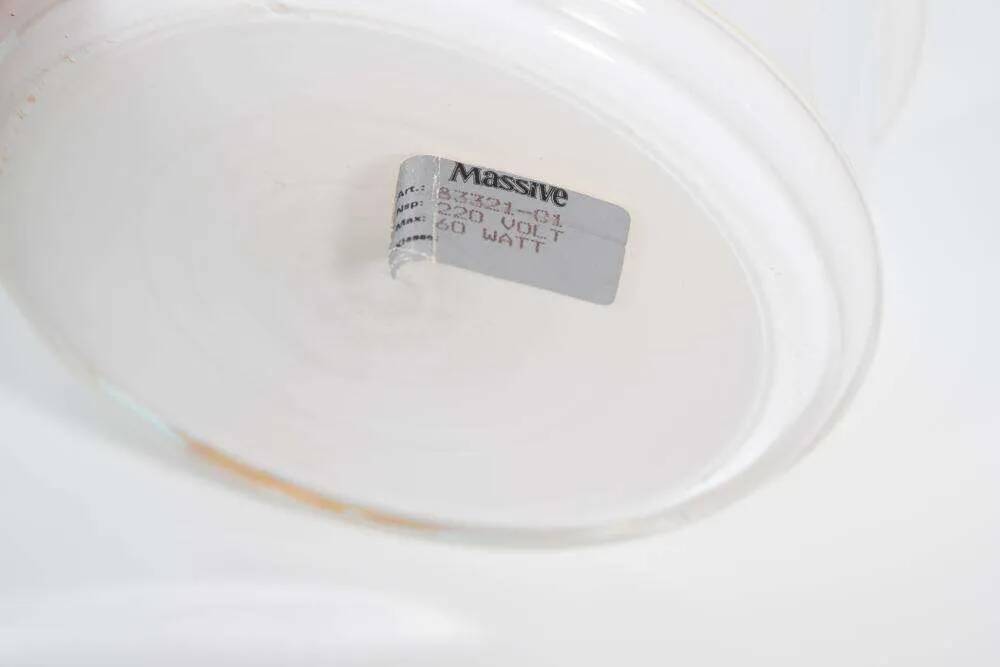 Vintage glass table lamp from the 70s, space age mushroom.