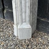Louis XV style fireplace in white Carrara marble circa 1880