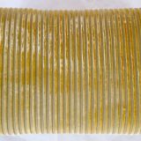 Reposes, bois ottoman et tissu rayé