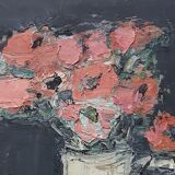 Nagao Usui painting "flowers with a white pitcher"
