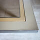 Coffee table smoked glass chrome chromed brass 70's