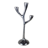 Candélabre mid-century modern à trois branches en aluminium