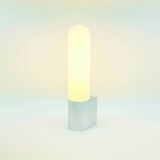 Pair of Mid-Century Opaline Glass & Chrome Wall Lights from Limburg, 1970s