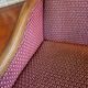 Louis XV style velvet and cherry wood reclining armchair