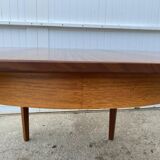 Scandinavian extendable round table in teak dia 116cm an60