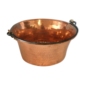 Hammered copper cauldron