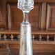 Pair of crystal and metal decanters