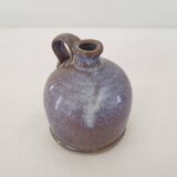 Soliflore vase in the shape of a pitcher in enamelled ceramic signed Truchon Corse Patrimonio