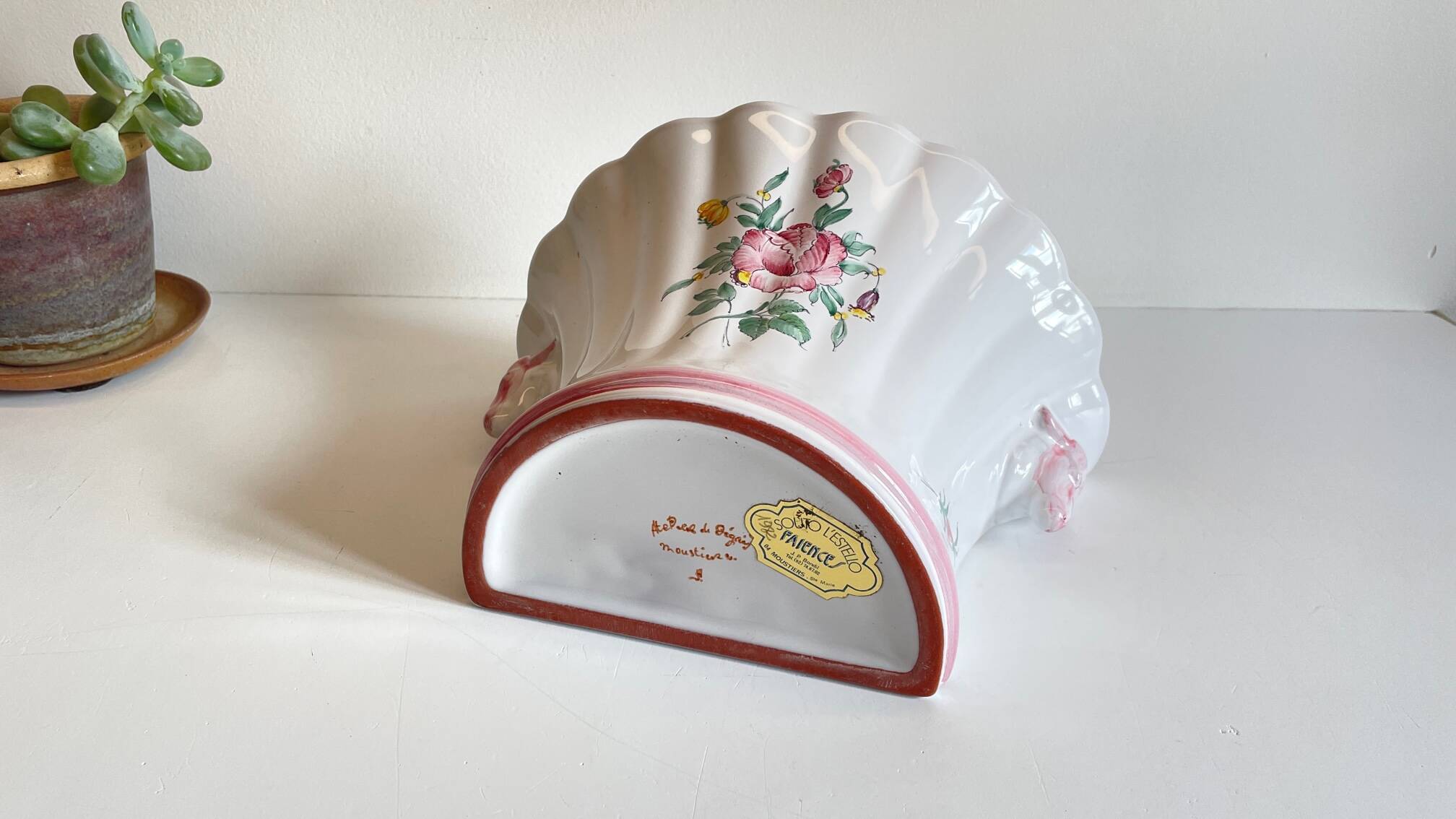 Wall-mounted flower stand, Segries Workshops, Moustiers, France