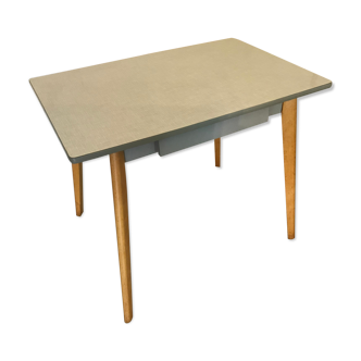 Vintage kitchen table 1960 formica and compass wood legs