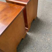 Pair of English yew wood bedside tables – Bradley Made in England 19